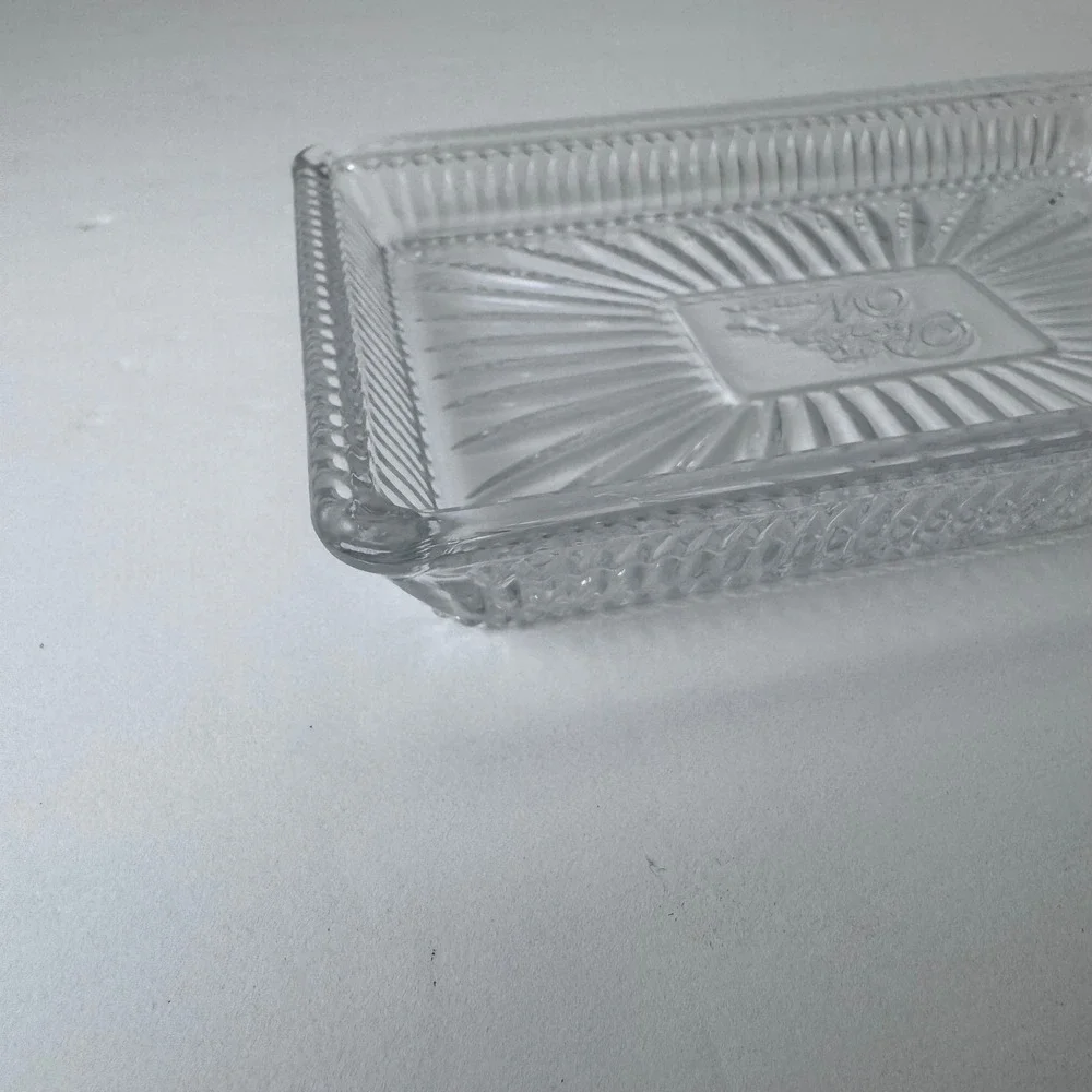 The Pioneer Woman Serving Tray Clear Glass Adeline Sunburst Rectangular